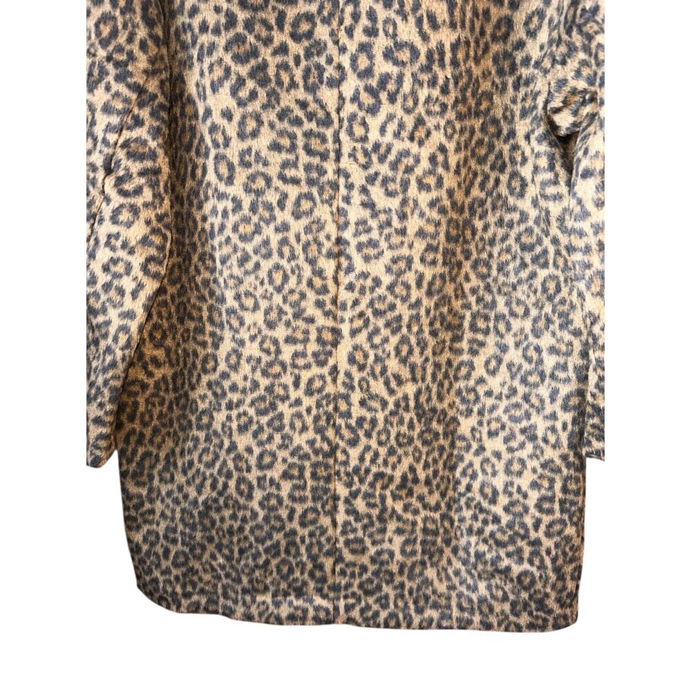 Old Navy Women’s Faux Fur Raglan Sleeve Mid Length Leopard Print Coatigan Sz. M - Picture 4 of 16